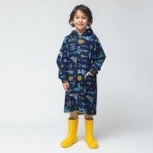 日本Wpc. 湛藍世界L 空氣感兒童雨衣/超輕量防水風衣 附收納袋(120-140cm)
